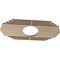 Ekena Millwork Chrysler Wood Fretwork Pierced Ceiling Medallion, Hickory, 18"W x 9"H x 4 3/4"ID x 3/8"T CMWP18X09X0375CSHI - alternate 5
